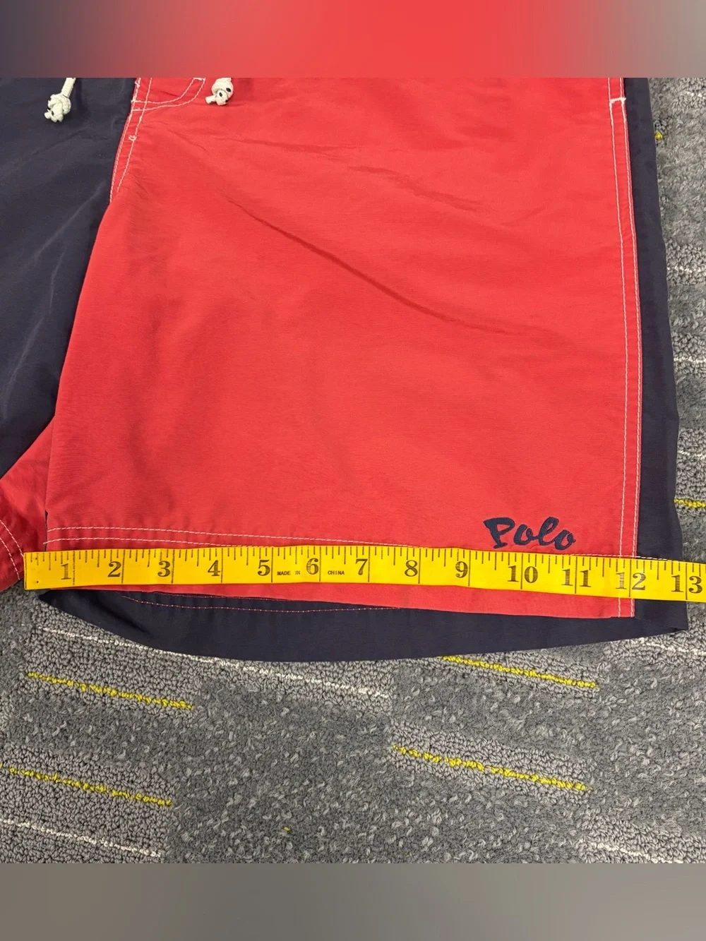 Polo Sport Ralph Lauren Swim Trunks Mens Large Lined Drawstring Pockets 90s Y2K